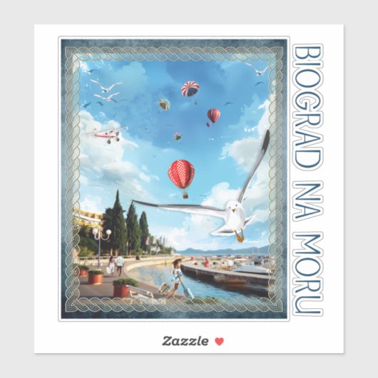 Biograd na moru 4 aufkleber (Blatt)