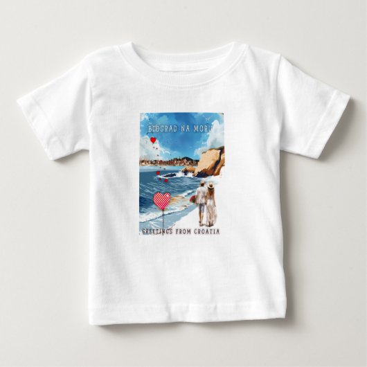 Biograd na moru 5 baby t-shirt (Vorderseite)
