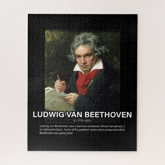 Biografie von Ludwig van Beethoven Puzzle (Vertikal)