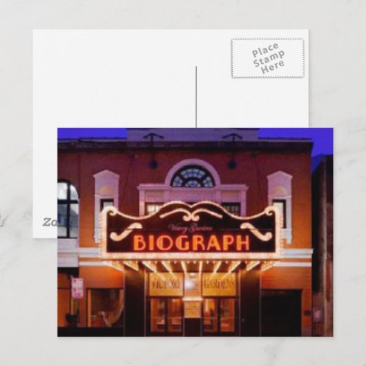 Biograph Theater Postkarte (Vorne/Hinten)