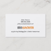 Biohacker-Visitenkarten Visitenkarte (Rückseite)