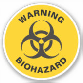 Biohazard Icon Aufkleber (Vorderseite)