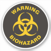 Biohazard Icon Aufkleber (Vorderseite)