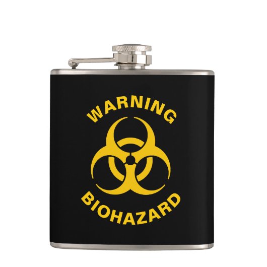 Biohazard Icon Flachmann (Vorderseite)