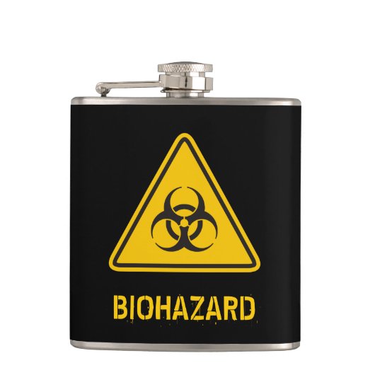 Biohazard Icon Flachmann (Vorderseite)