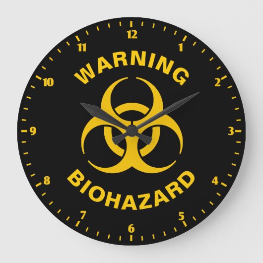 Biohazard Icon Große Wanduhr (Vorderseite)