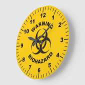Biohazard Icon Große Wanduhr (Winkel)