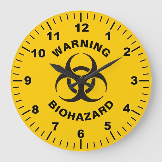 Biohazard Icon Große Wanduhr (Vorderseite)