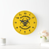 Biohazard Icon Große Wanduhr (Zuhause)