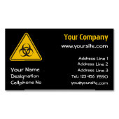 Biohazard Icon Magnetische Visitenkarte (Vorderseite)