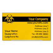 Biohazard Icon Magnetische Visitenkarte (Vorderseite)