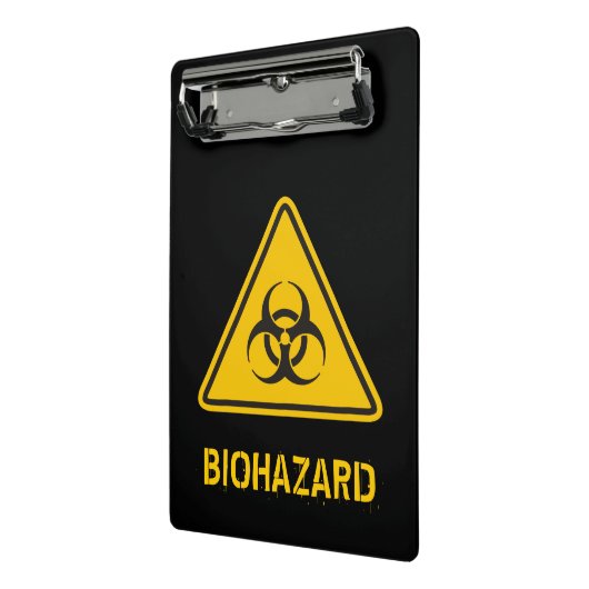 Biohazard Icon Mini Klemmbrett (Gewinkelt2)