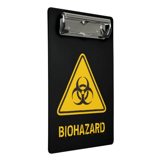 Biohazard Icon Mini Klemmbrett (Schrägansicht)