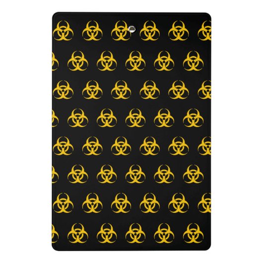 Biohazard Icon Mini Klemmbrett (Rückseite)