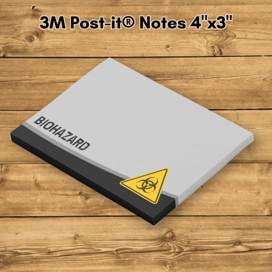 Biohazard Icon Post-it Klebezettel