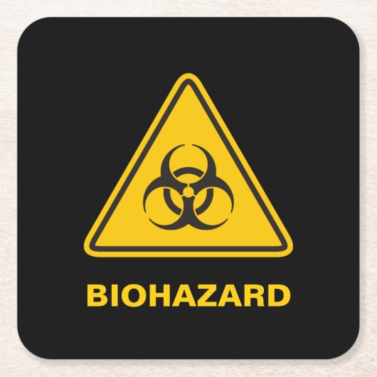 Biohazard Icon Rechteckiger Pappuntersetzer (Vorderseite)