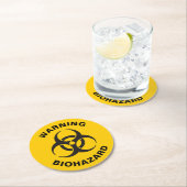 Biohazard Icon Runder Pappuntersetzer (Vor Ort)