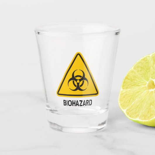 Biohazard Icon Schnapsglas (Vorderseite)