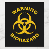 Biohazard Icon Weinetikett (Einzelnes Label)