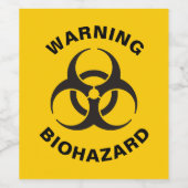 Biohazard Icon Weinetikett (Einzelnes Label)