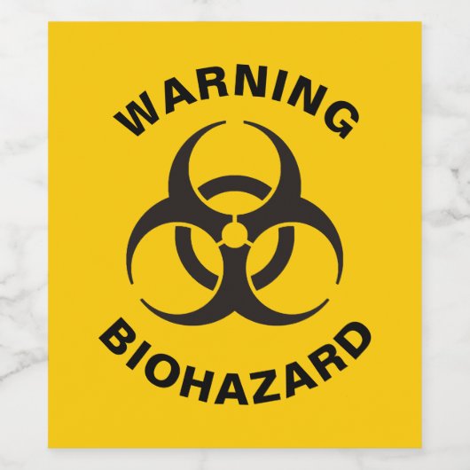 Biohazard Icon Weinetikett (Einzelnes Label)