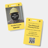 Biohazard Industry-Black on a yellow background ID Ausweis (Vorder- & Rückseite)