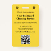 Biohazard Industry-Black on a yellow background ID Ausweis (Rückseite)