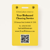 Biohazard Industry-Black on a yellow background ID Ausweis (Rückseite)