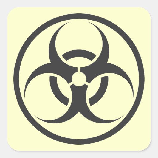 biohazard quadratischer aufkleber (Vorderseite)
