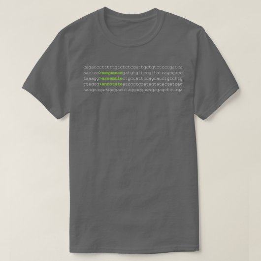 Bioinformatik Genom Sequence Assembly Annotate D T-Shirt (Design vorne)