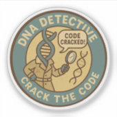 Bioinformatik Sleuth Cracken DNA-Code Aufkleber (Vorderseite)