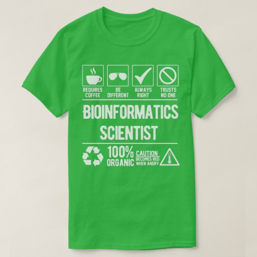 Bioinformatiker Job T-Shirt (Design vorne)