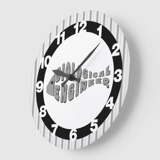 Bioingenieur Graufisch Große Wanduhr (Winkel)