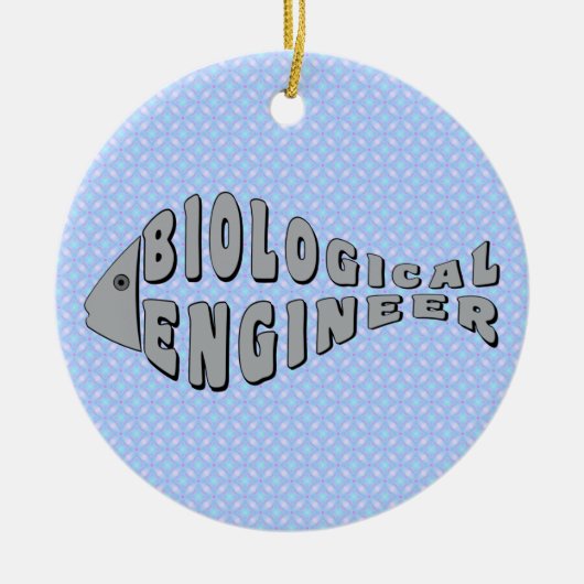 Bioingenieur Graufisch Keramik Ornament (Vorne)