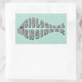 Bioingenieur Graufisch Rechteckiger Aufkleber (Tasche)