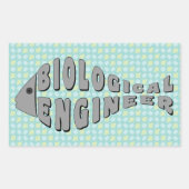 Bioingenieur Graufisch Rechteckiger Aufkleber (Vorderseite)