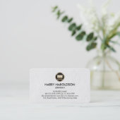 Biokarte Icon Librarian Premium Business Card Visitenkarte (Stehend Vorderseite)