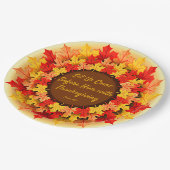 Biokonzept Herbst bleibt Erntedank 9" Pappteller (Schrägansicht)