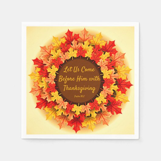 Biokonzept Herbst lässt Erntedank klein Serviette (Vorderseite)