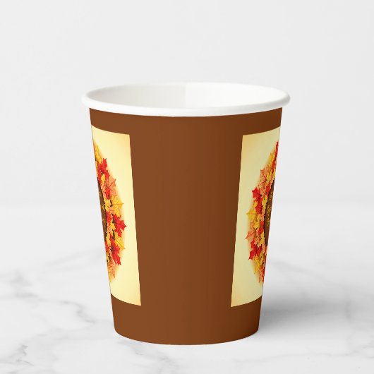 Biokonzept Herbst lässt Erntedank Pappbecher (Links)