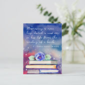 Biokorrektur & Blue Blume - kundenspezifisches Ang Postkarte (Stehend Vorderseite)