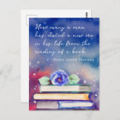 Biokorrektur & Blue Blume - kundenspezifisches Ang Postkarte (Vorne/Hinten)