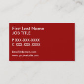 Biokostsalat-Kunst-Visitenkarten Visitenkarte (Rückseite)