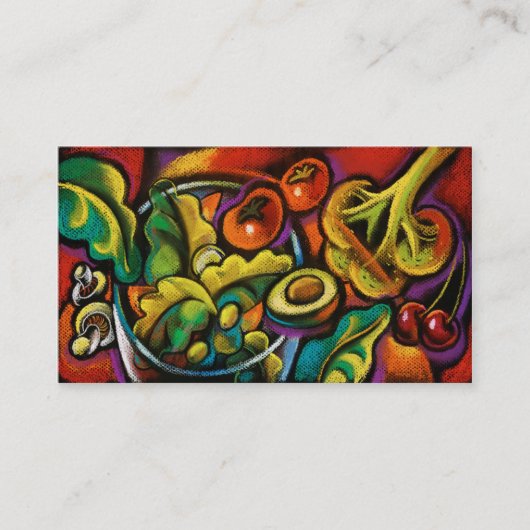 Biokostsalat-Kunst-Visitenkarten Visitenkarte (Vorderseite)