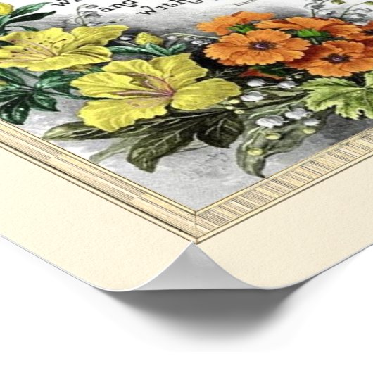 Biokotierung mit Blume Poster (Ecke)