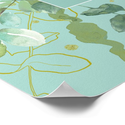 Biokozitierungspapier-Skript Eukalyptus-Poster Poster (Ecke)