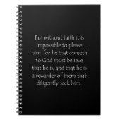 Biokunstquote Hebräisch 11 6 Notizblock (Vorderseite)