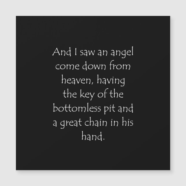 Biokunstquote Offenbarung 20 1 Magnetkarte (Vorderseite)