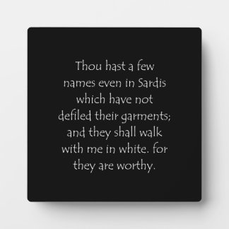 Biokunstquote Offenbarung 3 4 Fotoplatte