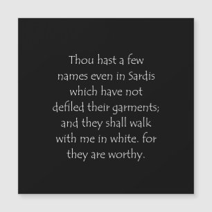 Biokunstquote Offenbarung 3 4 Magnetkarte